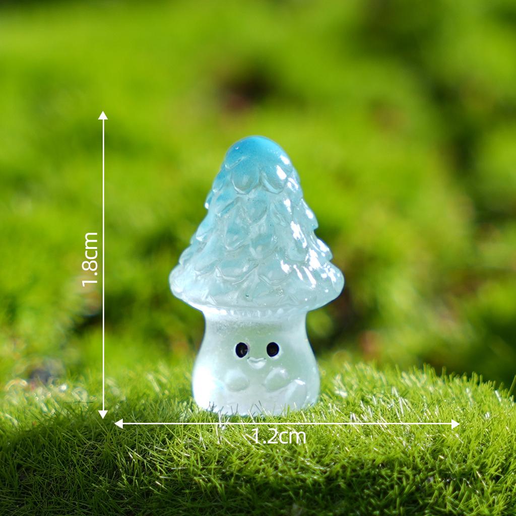 6 Stück leuchtendes Mikro-Landschafts-DIY-Pilzdekorationsset