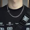 European-American Dark Cross Necklace: Men's Titanium Steel, Stylish Hip Hop Accessory