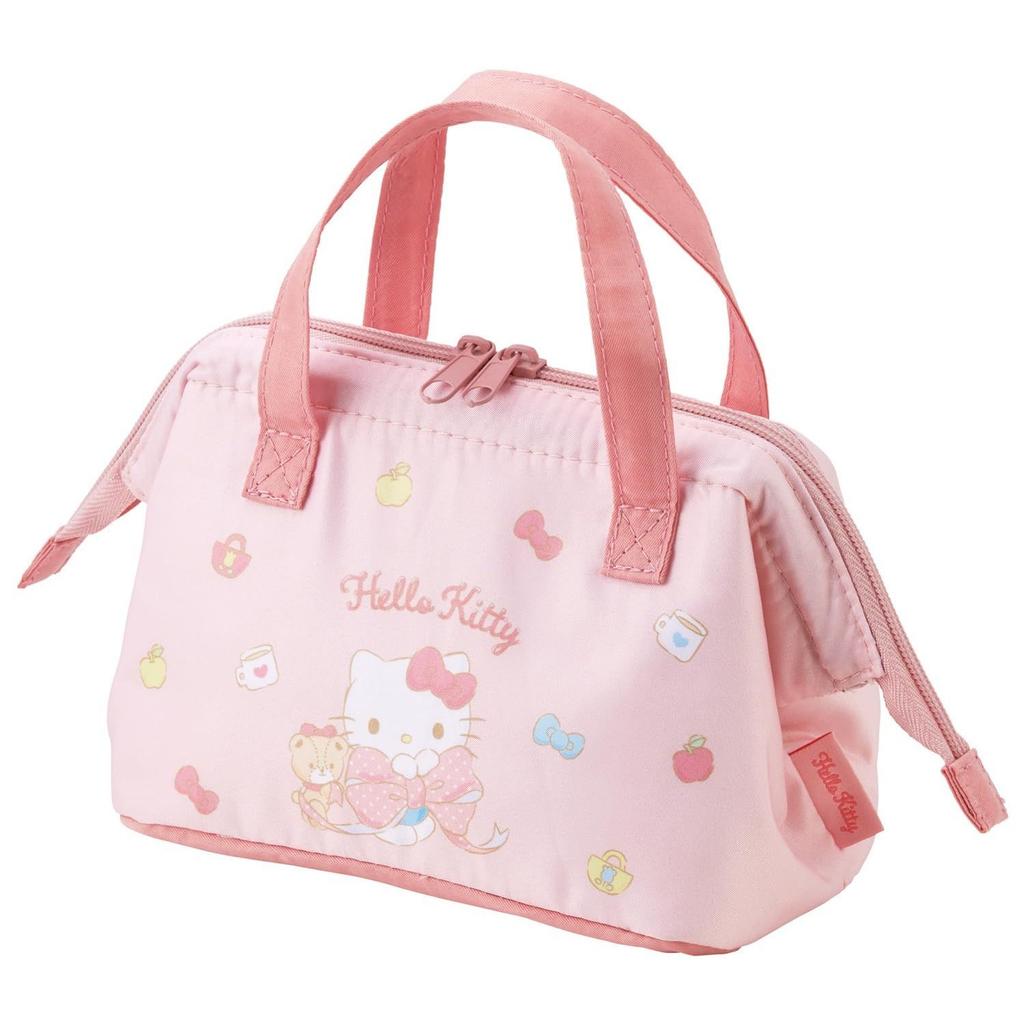 Skater Lunch Bag Insulated Small Children Clasp Kids Sanrio Hello Kitty Big Ribbon Girls KGA0-A