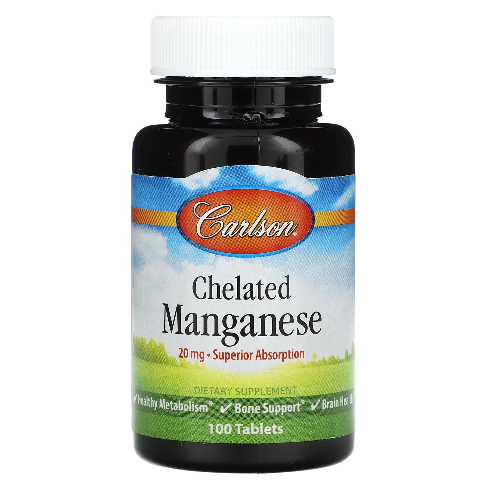 

Chelated Manganese, 20Mg, 100 Tablets