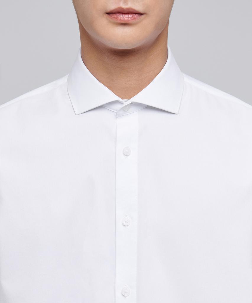 Musinsa Standard Wide Spread Collar Dress Shirt [White]