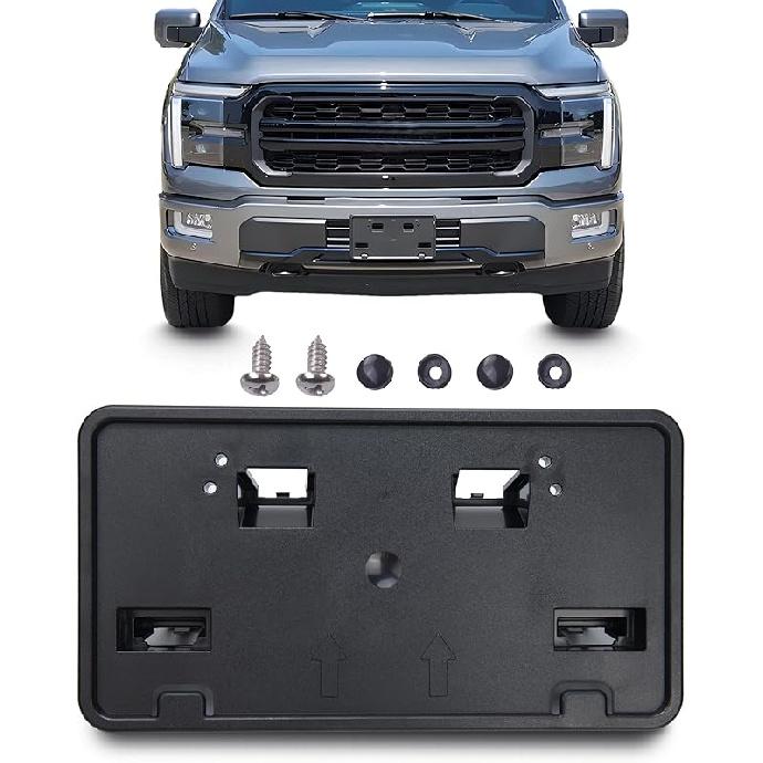 Front Bumper License Plate Bracket Holder For    Ford F-150 F150 F 150 Replacement For ML3Z-17A385-BB FO1068187,(May Not Fully Fit Your Model. See