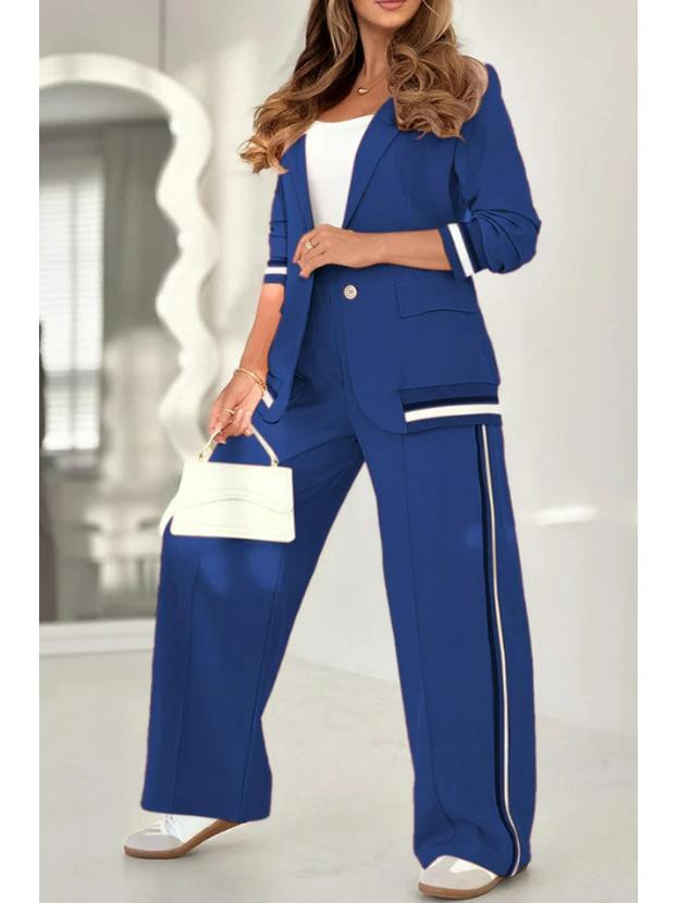 2025 Euro-American Ribbed Solid Color Fashion 2-Piece Set