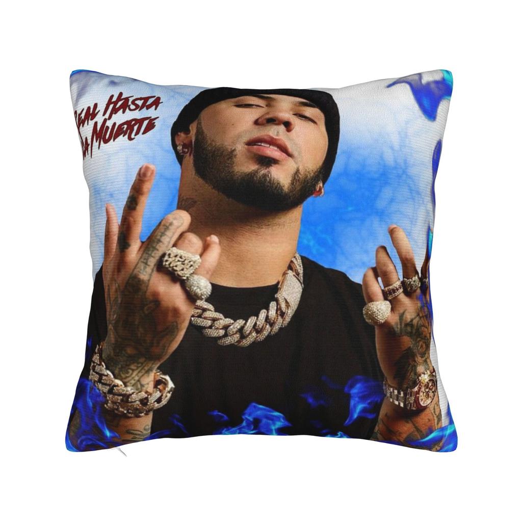 Heimdeko Real Hasta La Muerte Kissenbezüge Zubehör Real Until Death Anuel AA Merchandise Kissenbezug Quadratisch Mehrere Größen