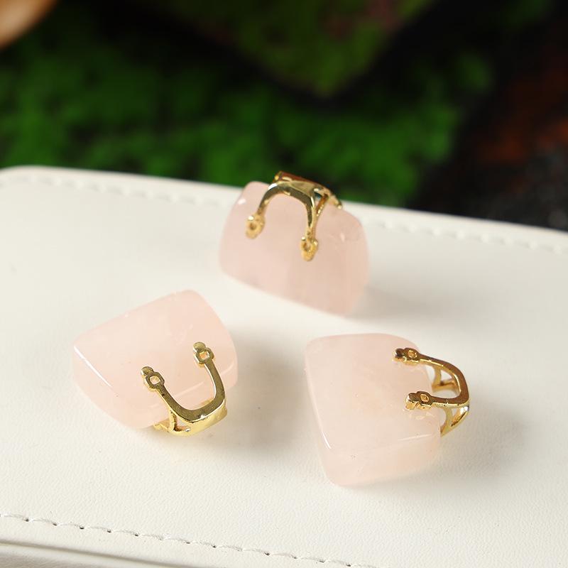 Amethyst & Rose Quartz Crystal Pendant Handbag Decoration