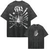 Anime Hunter X Hunter Shizuku Spider Troupe Phantom Vintage Washed T-shirt Men Women Fashion Casual Cotton Short Sleeve T-shirts