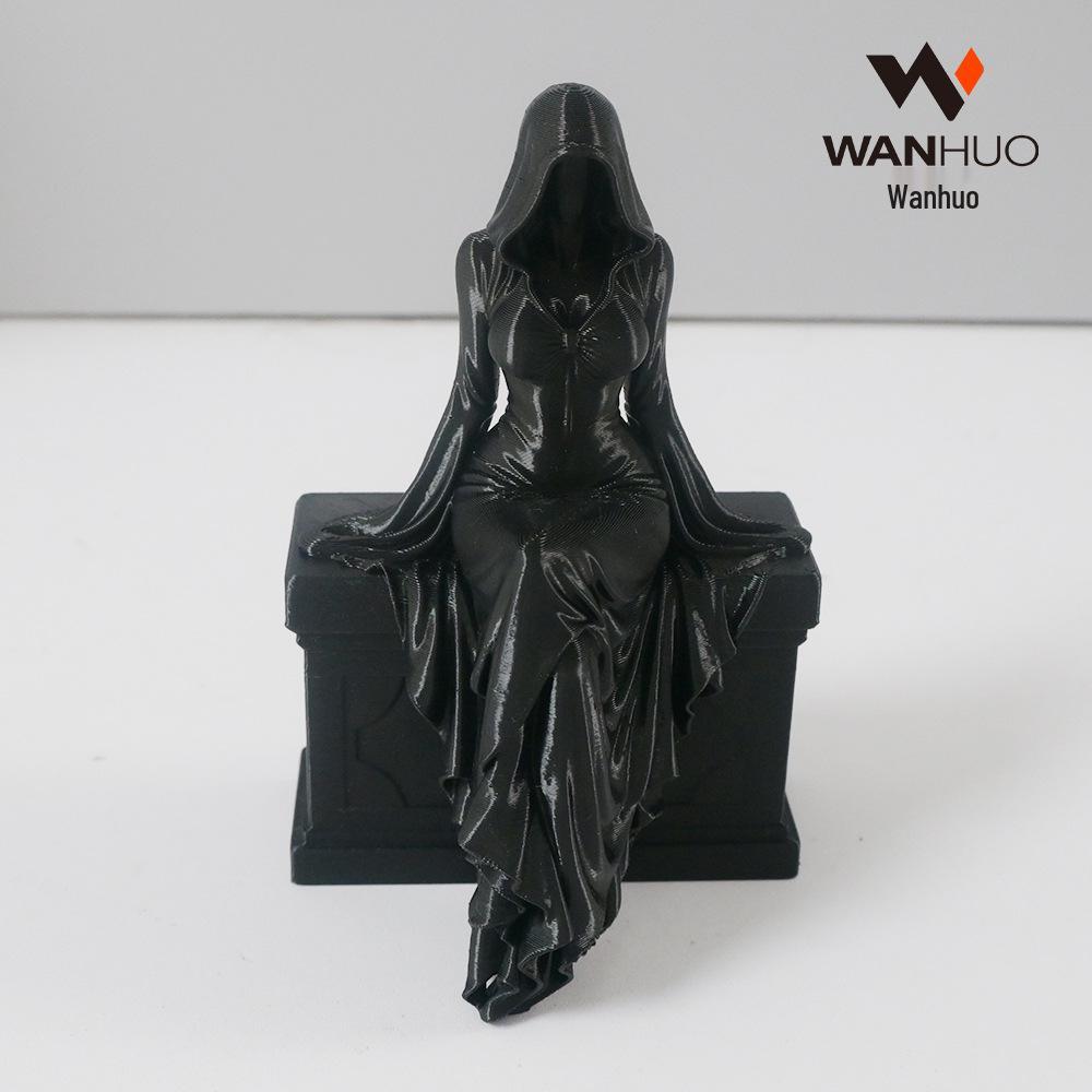 3D Printed Gothic Female Grim Reaper Desktop Ornament