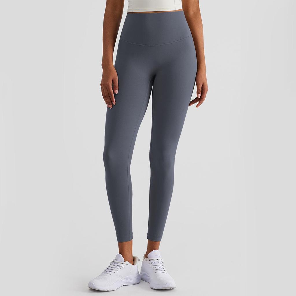 Calça de Yoga Feminina de Malha de Seda de Cintura Alta - Primavera/Verão, Levanta Bumbum, Secagem Rápida, Absorção de Suor, Calça de Corrida.