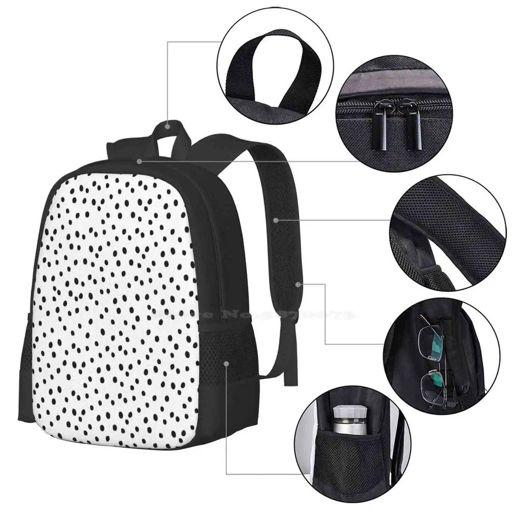 Dalmatian Spots School Bags Travel Laptop Backpack