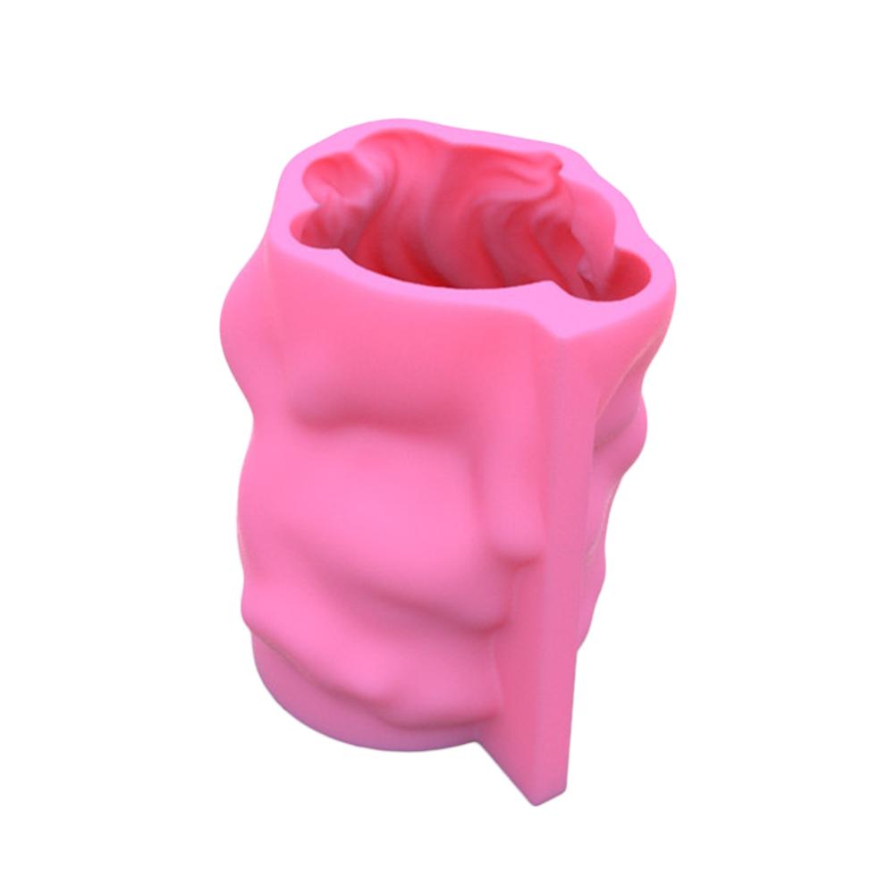 Silicone Flower Pot Mould Non-Toxic Cute Girl Plaster Candle Mould Tasteless Soft  for Abstract Architectural Decorations