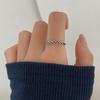 Silver S925 Unique Fashion Ring For Women With Retro Aesthetic And Adjustable Style Geometric