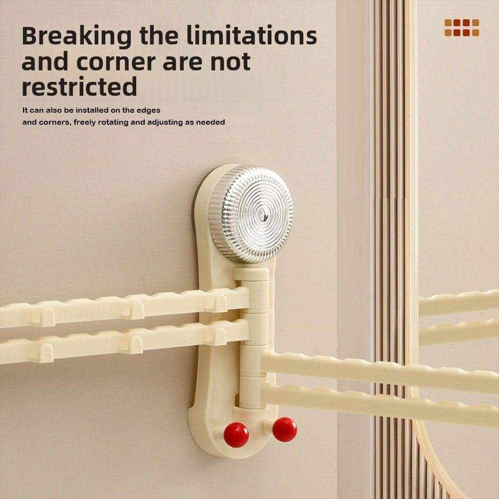 4-Bar Swivel Towel Rack Wall Mounted Towel Holder Towel Hanger Kitchen Bathroom