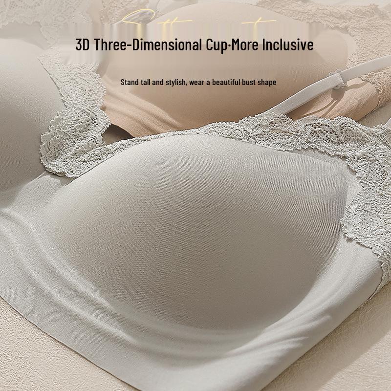 Comfortable Lace Push-Up Seamless Bra: Wireless, Breathable, Anti-Sagging, Beautiful Back Design for Women.