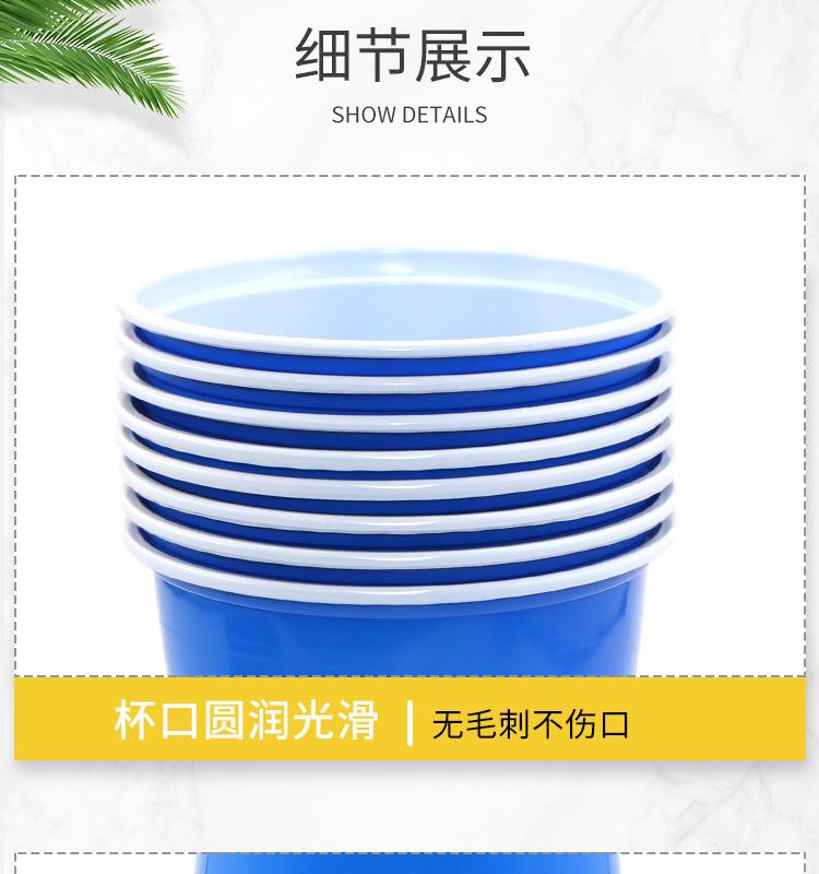 Plastové párty kelímky o objemu 16 oz v červené nebo modré barvě, balení 16 kelímků na nápoje, sodu, punč, grilování, colu nebo vodu, jednorázové