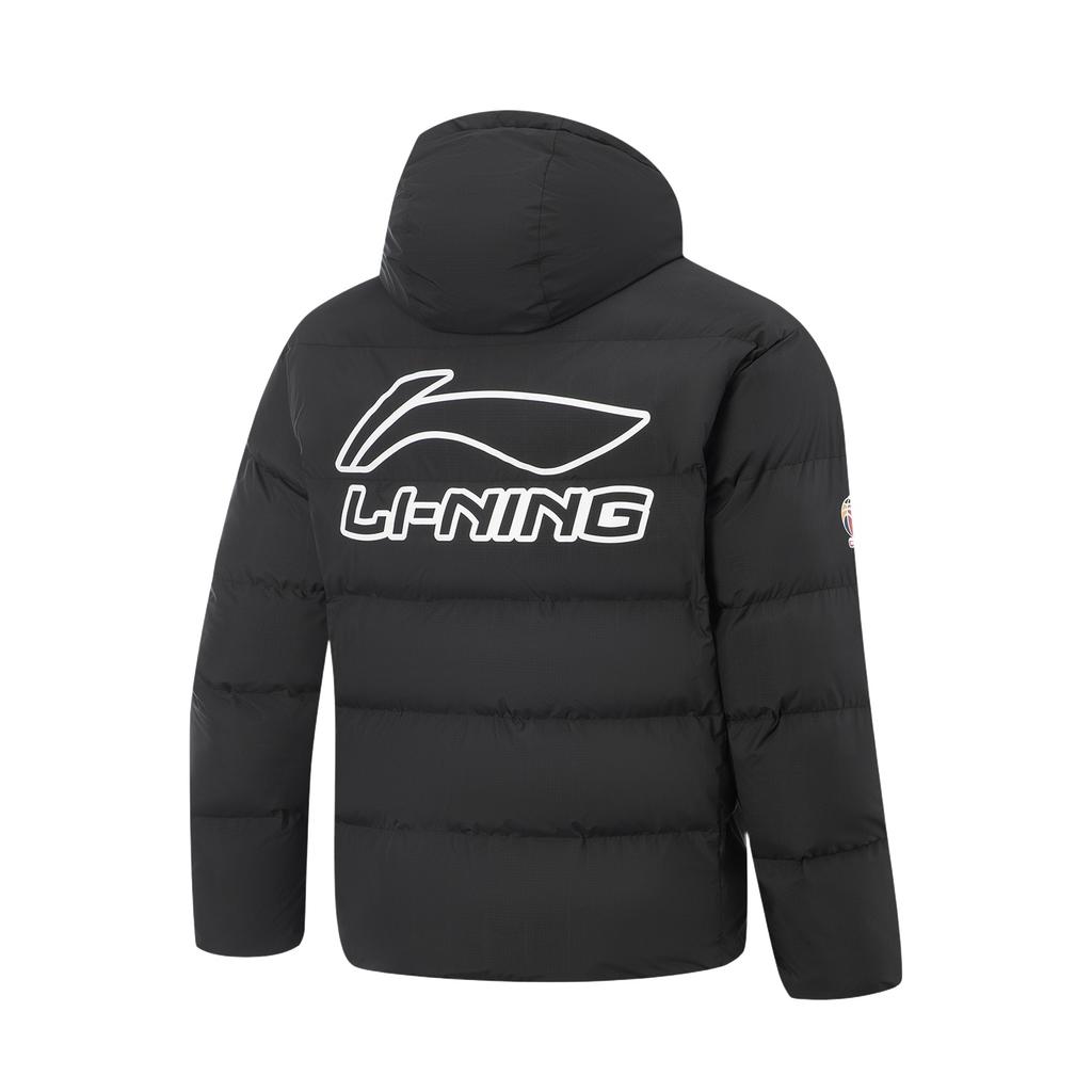 Li Ning CBA Loose Fit Hooded Graphic Logo Cotton Jacket Men jackets AJMV069-1