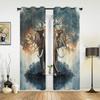 Elephant Bohemia Tree Curtains for Bedroom Living Room Window Curtain Treatments Blinds Kitchen Home Decor Drapes
