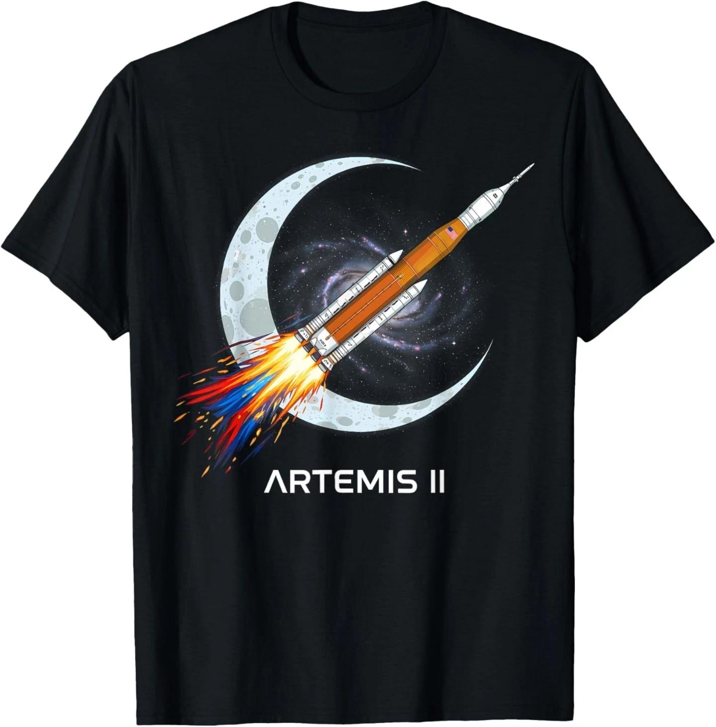 Artemis II Rocket Launch to The Moon Artemis 2 T- Shirt L