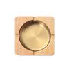 Solid Wood Ashtray with Lid - Large Creative Luxury Cigarette Tray Anti-Slip & Anti-Fly Ash for Home/Hotel