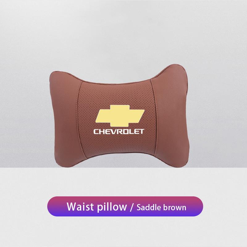 1Pcs Car Seat Headrest Auto Logo Neck Pillow For Chevrolet Z71 Aveo Impala Lacetti Malibu Sail SS Cruze Sonic Silverado Trax