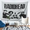 Radio Commander Band Tapestry Vintage Rock Black and White Silhouette Retro Style Vintage Decor Bohemian