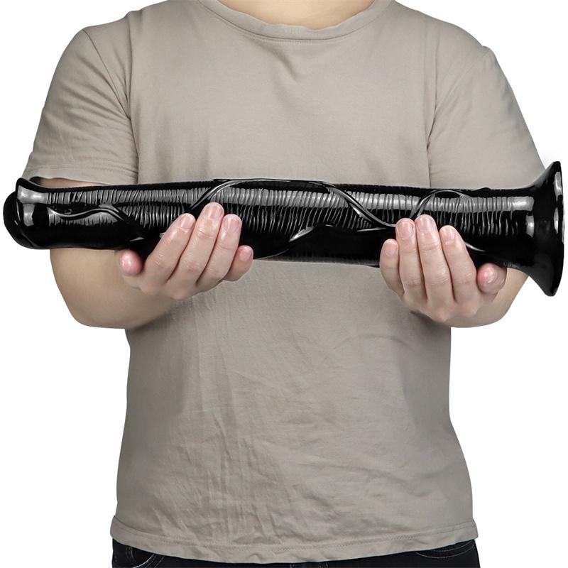 Female 3-piece Set Large Simulation Penis Masturbation Device Butt Plug Thick Long Cock
