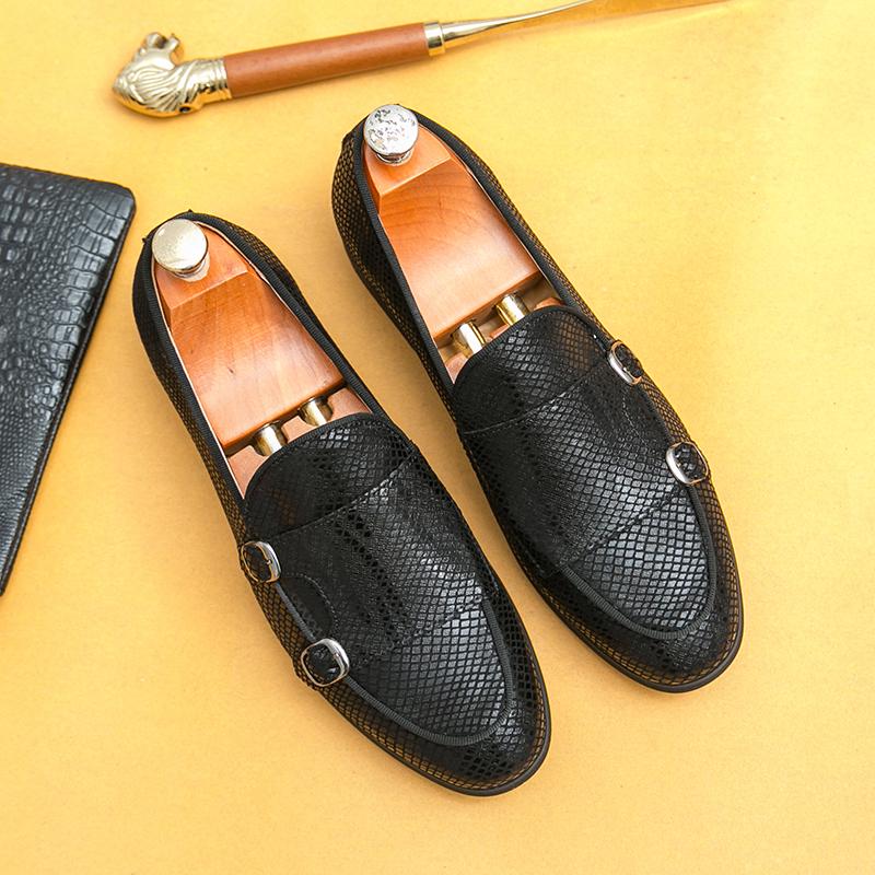 Fashion Men Fashion Le Fu Shoes PU European and American Outdoor Lightweight and Comfortable High Quality Formal Shoes Size 38-46