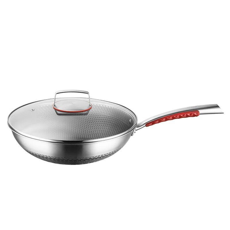 Adneny Z-392 Stainless Steel Honeycomb Wok