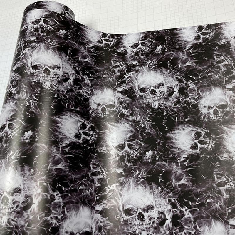 50cm*200/300cm Premium PVC Adhesive Skull Car Sticker Decal Sticker Bomb Vinyl Film Motorcycle Car Wrap Foil Air Bubble Free