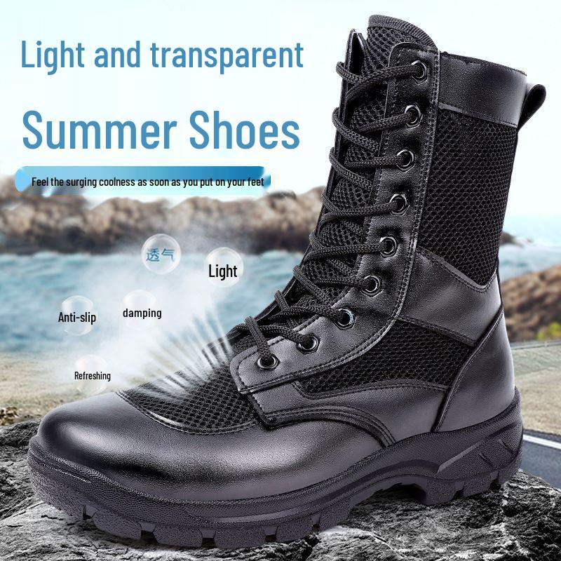 Men s Ultra-Light Mesh Zipper Work & Hiking Boots - Breathable Security Shoes 36