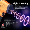 DT1000 DT1600 Infrared Thermometer Professional 13 Laser Points Non Contact Digital Pyrometer IR Temperature Gun High Temp Alarm