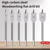 6pcs/1set Natural Color Three Pointed Flat Drill Hexagonal Handle Woodworking Hole Opener Wooden Board Drilling Bit Tool Set