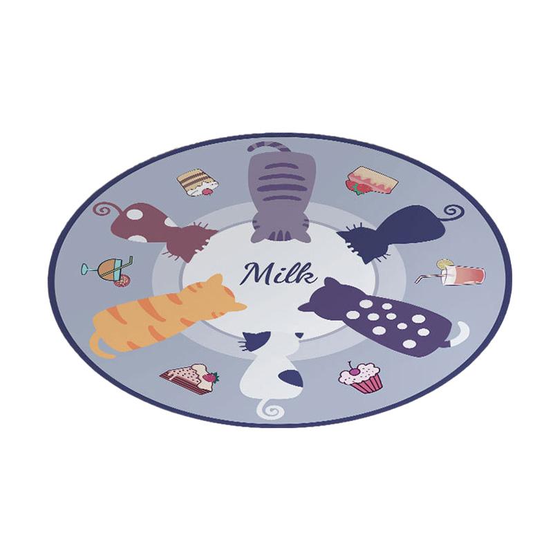 

1 шт ПВХ наклейки на пол в спальне животные круглый ковер у кровати мультяшный напольный стикер нескользящий украшение для дома