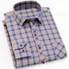 New Fashion Men's Plaid Shirts Long Sleeve Cotton Soft Regular-fit Single Pocket Comfortable Casual Flannel Shirts Male Clothing