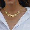 Womens Titanium Steel Pearl Jewelry Set Clover Bracelet Clavicle Necklace Fashion
