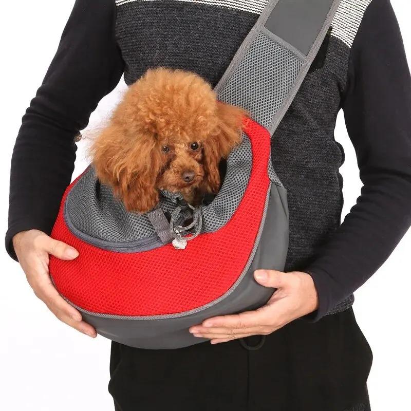Professional Reflective Breathable Mesh Pet Sling Carrier - Travel Safe and Comfortable for Outgoing Pets