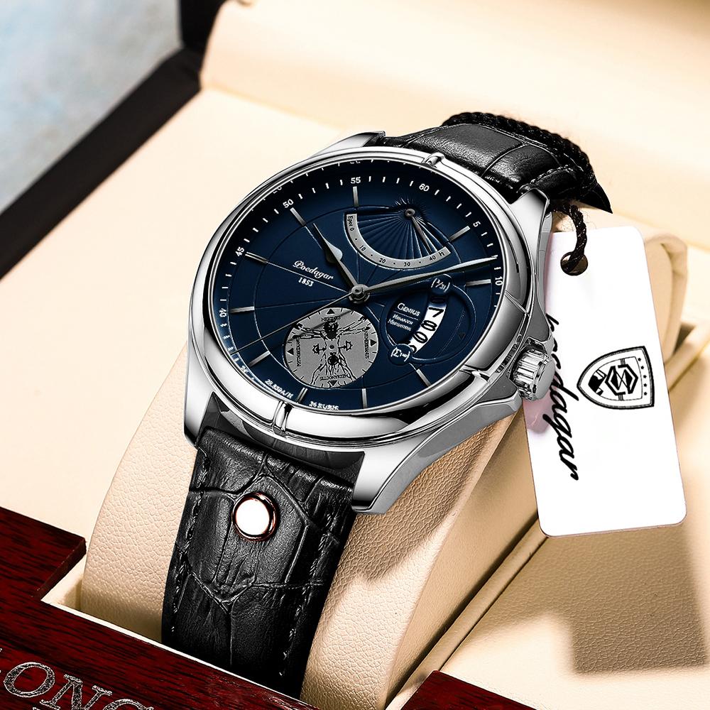 Montre-bracelet à quartz pour homme, style militaire, décontracté, sport, calendrier, en cuir, étanche