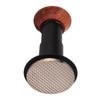 Coffee Tamper Spring Loaded Tamper Calibrated Coffee Tamper Wood Handle Waffle Base 58mm