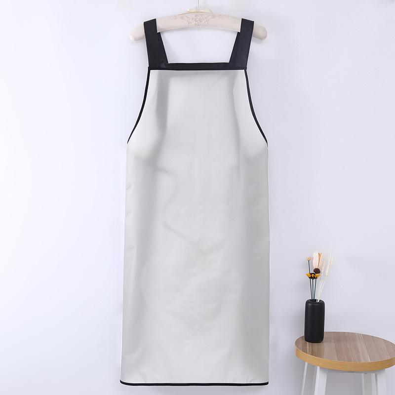 Waterproof Oil-Proof Semi-Transparent TPU Cooking Apron for Adults - Soft Leather, Hand Wiping, and Extended Coverage for Dishwashing.