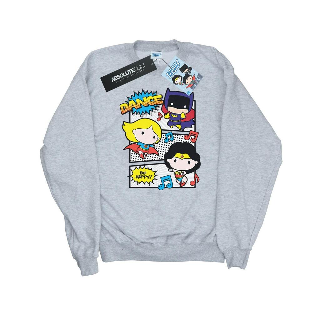 DC Comics Womens/Ladies Chibi Super Friends Dance Sweatshirt