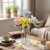 Real Touch Simulated Flower Handmade Silk Fake Bouquets Artificial Flower Branch  Window Display