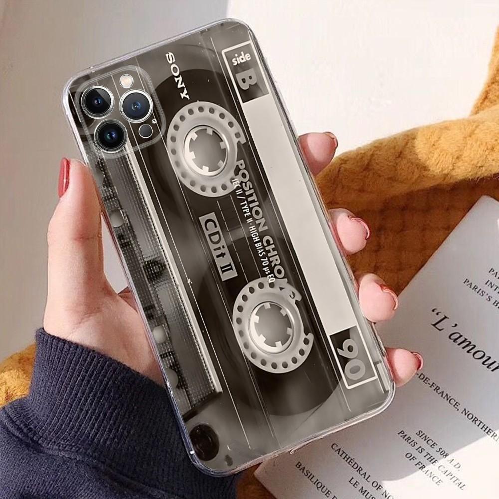 Retro Art Radio Tape Cassette Phone Case For IPhone 16 15 14 11 12 13 Mini Pro XS Max Cover 6 7 8 Plus X