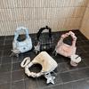 Urban Chic Solid Color Cloud Bag Pu Small Shoulder Bag With Zipper Closure For Everyday