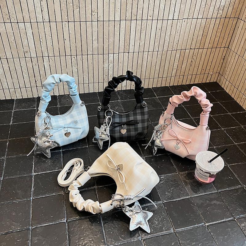 Urban Chic Solid Color Cloud Bag Pu Small Shoulder Bag With Zipper Closure For Everyday