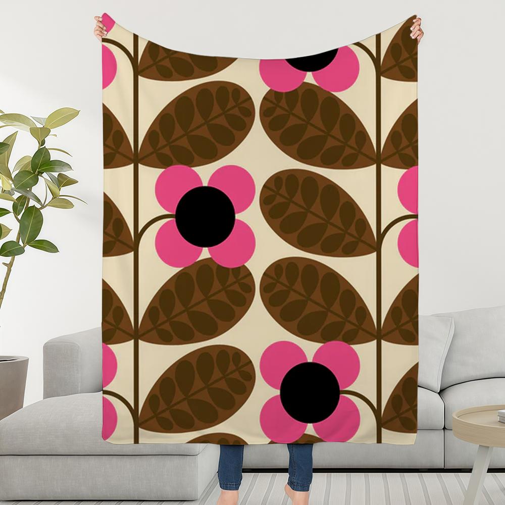 Manta Throw Súper Acogedora Felpa Sala de Estar Sofá Sofá Estética Infantil Cumpleaños Flor O-OrlaS-ES Arte K-KielyS-ES Regalos