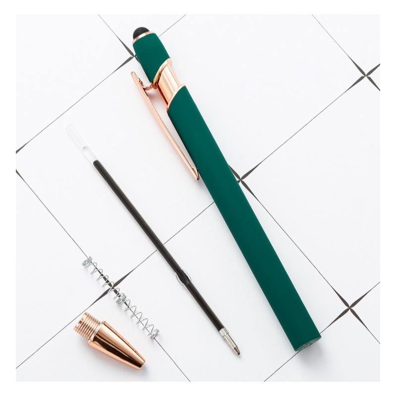 Długopis Metalowy Tusz Czarny Touch Pen Soft Touch Do Ekranów Czarny Modny