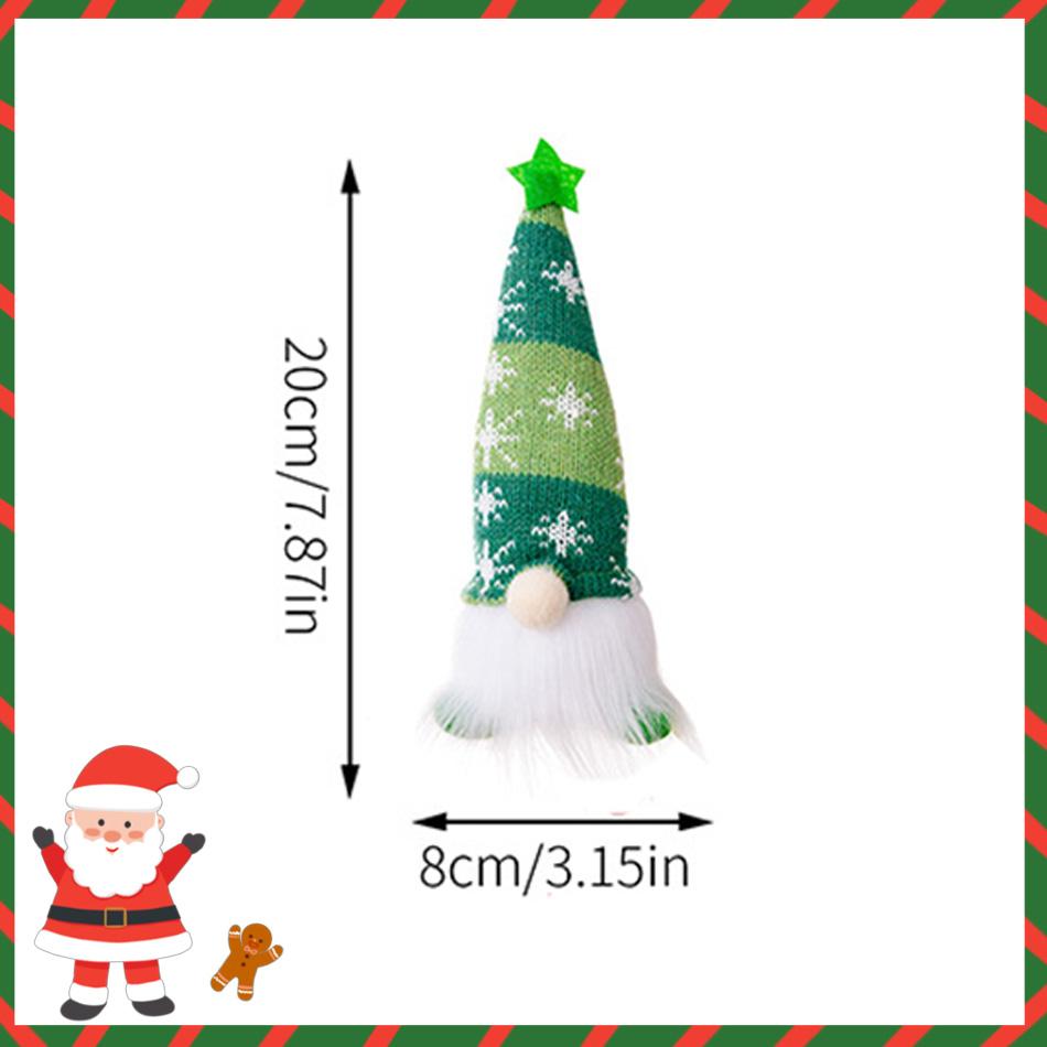 New Christmas Glowing Snowflake Knitted Doll with Battery - Gnome Decor, Atmosphere Lamp, Long-Lasting Power, Kids' Christmas