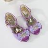 New Girl's High Heel Shoes for Kids Party Wedding Fashion Princess Causal Dress Shoes Sequins Versatile Children's Crown Sandals