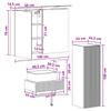 Bathroom Cabinet Set 4 Pcs Reclaimed Wood Look 50 X 14.5 X 70 Cm