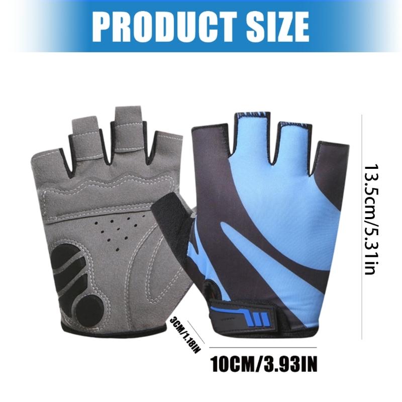Rutschfester Atmungsaktiver Sporthandschuh Halbfinger Fitnesshandschuh Fingerloser Radhandschuh für Gewichtheben, Training
