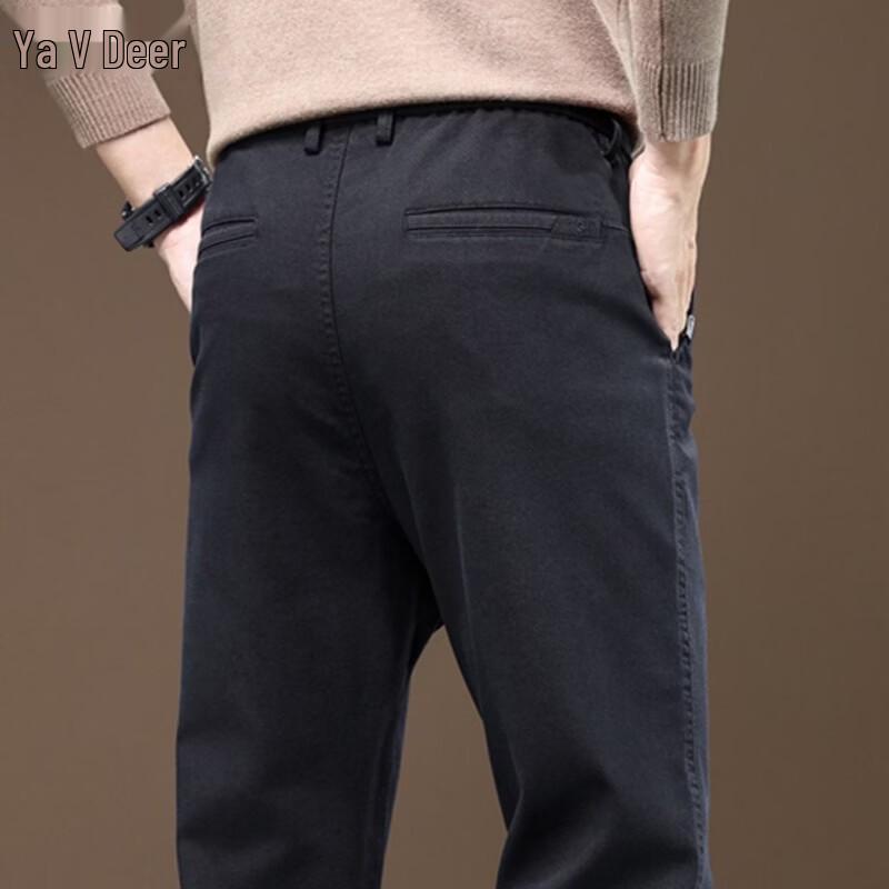 Мужские брюки Yalu в стиле business casual прямого кроя 38 чёрный